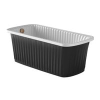 Товар: OLIVIA PANELLO Ванна 174x83хH66 см. белая, панель черная, слив/перелив бронза 24376 - фото 1 OLIVIA PANELLO Ванна 174x83хH66 см. белая, панель черная, слив/перелив бронза 24376 — фото 1, Ванны