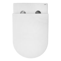 Унитаз приставной Azario Grado 365х570х410 безободковый, смыв "Торнадо", в комплекте с быстросъемным сидением микролифт арт-AZ-2141D-UQ1 — фото 5, Приставные унитазы