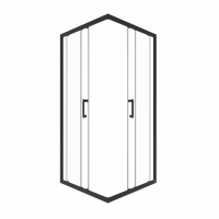 ДШ Фикс-Блэк 90*90, квадрат (2 места) арт-Щ0000067440 — фото 13, Квадратные душевые уголки