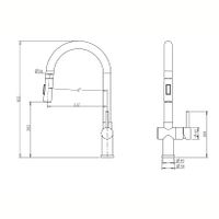Смеситель Reflexion Lago RX9902GD для кухни с гибким изливом и подключением к фильтру, брашированное золото — фото 62, Смесители для кухни