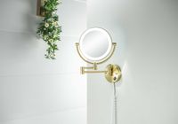 Товар: AQ4915BG зеркало косметическое настенное с подсветкой 5х, шлиф. золото - фото 6 AQ4915BG зеркало косметическое настенное с подсветкой 5х, шлиф. золото — фото 6, Косметические зеркала