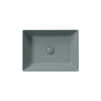 раковина накладная KUBE X 50x37 без перелива агава матовый арт-942904 — фото 1, Раковины накладные