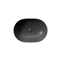 раковина накладная PURA 50x35 черный матовый арт-886026 — фото 1, Раковины накладные