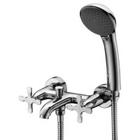 Duetto Смеситель для ванны, монолитный излив 175мм держ.на теле лейка р/ДВ, хром, LM, арт-LM5712C — фото 1, Смеситель для ванны