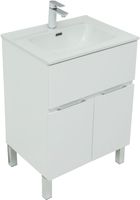 Тумба под раковину Aquanet Алвита New 60 1 ящик, 2 дверцы, белый матовый арт-00277546 — фото 1, Тумбы под раковину