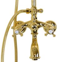 PRESTIGE Душевой настенный гарнитур (см-ль д/ванны/колонна ARCO/верхний душ/шланг/ручной душ),золото арт-32781 — фото 2, Душевые стойки