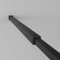 Душевая перегородка Niagara Nova NG-680-90BLACK (90х195) черный матовый,стекло прозрачное с рисунком,1 место — фото 7, Душевые перегородки