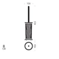 Ершик COLOMBO DESIGN HERMITAGE B3306.HPS напольный цвет золото — фото 1, Ершики для унитаза