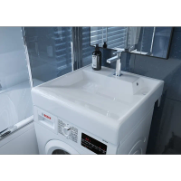 Раковина KIROVIT Престиж 500 на стиральную машину белый (Вн Крв75) 4630055558353 — фото 2, Раковины встраиваемые сверху