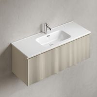 Тумба подвесная SANCOS Snob R 1.0 1195х445х406, c одним ящиком оснащенным доводчиками, Beige Soft , арт. арт-SNR1.0120CE — фото 3, Тумбы под раковину