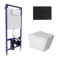 Комплект BERGES: инсталляция NOVUM кнопка L5 Soft Touch черная, унитаз SIGMA Rimless 52 см, сиденье дюропласт микролифт, быстросъём арт-043400 — фото 9, Комплекты унитаз + инсталляция