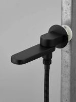 Душевая система скрытого монтажа с тропическим душем, лейкой, изливом BELZ, цвет черный, арт-B80713-7 — фото 7, Встраиваемые душевые комплекты