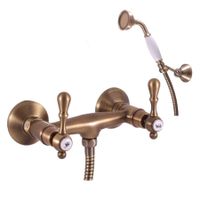 Смеситель Morava retro для душа с душевым комплектом, держатель неподвижный, арт-MK480.5/2SM — фото 1, Смесители для душа с лейкой