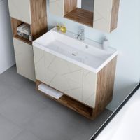 Товар: Ниша для тумбы Бриклаер КРИСТАЛЛ 90 см, дуб крафт табачный 4627125416880 - фото 6 Ниша для тумбы Бриклаер КРИСТАЛЛ 90 см, дуб крафт табачный 4627125416880 — фото 6, Тумбы с раковиной