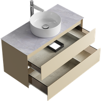 Товар: Подвесная тумба с двумя ящиком 100 см, цвет морская дюна со столешницей серый камень и наставным умывальником арт-GE01102MD+STG1014X456GS - фото 2 Подвесная тумба с двумя ящиком 100 см, цвет морская дюна со столешницей серый камень и наставным умывальником арт-GE01102MD+STG1014X456GS — фото 2, Тумбы с раковиной