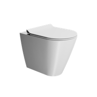 унитаз приставной KUBE X безободковый с водоворотной системой смыва Swirlflush фаянсовый белый матовый арт-941009 — фото 1, Приставные унитазы