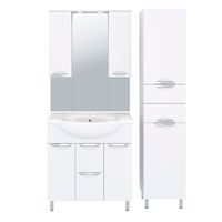 Шкаф-пенал напольный ELEGANSE 40 /хром/левый/ AQUA DE MARCO 3040CELE/L — фото 3, Шкафы для ванной