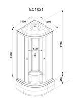 Ограждение VIVA90B N душевое Ceruttispa без поддона (90x90x195) — фото 85, Прямоугольные душевые уголки