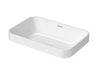 Раковина, Duravit, Happy D.2 Plus, шгв 600*400*165, отверстия для смесителя-отсутствуют, цвет-белый арт-2359600000 — фото 1, Раковины встраиваемые сверху