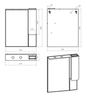 Зеркальный шкаф арт-П-Чег-02085-01П — фото 5, Зеркальные шкафы в ванную