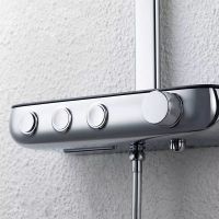 Душевая система с термостатом Bravat Cobble F6389423CP-A1-ENG, хром — фото 2, Душевые стойки