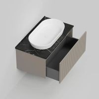 Тумба под раковину подвесная La Fenice Terra , бежевая арт-FNC-01-TER-C-80 — фото 6, Тумбы под раковину