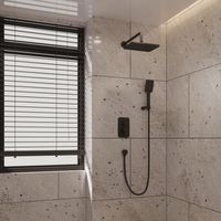 Встраиваемая душевая система VERONA, Чёрный матовый VE-510-B-C4 — фото 1, Душевые системы