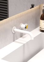 Товар: Смеситель для раковины встраиваемый Bronze de Luxe , белый/желтый арт-9007W-Y - фото 2 Смеситель для раковины встраиваемый Bronze de Luxe , белый/желтый арт-9007W-Y — фото 2, Смесители для раковины