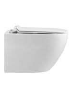 Agger Унитаз подвесной безободковый TORNADO белый с инсталляцией, микролифт, кнопка смыва белая арт-ATI09150L+APB288 — фото 6, Комплекты унитаз + инсталляция