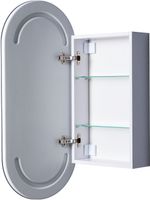 Зеркальный шкаф Aquanet Монте 40 белый, с LED подсветкой арт-00344786 — фото 5, Зеркальные шкафы в ванную