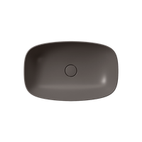 раковина накладная NUBES 60x38 без перелива коричневый матовый арт-978316 — фото 1, Раковины накладные