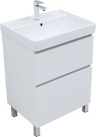 Тумба под раковину Aquanet Вега 60 напольная, белый глянец арт-00344121 — фото 3, Тумбы под раковину