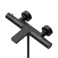 Термостатический смеситель для ванны и душа SANCOS Etna, черный матовый, арт. арт-SC9006MB — фото 2, Смеситель для ванны