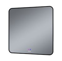 Зеркало ELEGANS-норма BLACK (800*800*45) LED с сенсорным выключателем и подогревом арт-1780802 — фото 1, Зеркала в ванную комнату