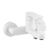 Смеситель для ванны AZARIO VIANO с коротким изливом, белый матовый арт-AZ-158305026 — фото 2, Смеситель для ванны