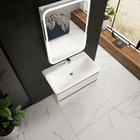 "S4" тумба под умывальник подвесная 80 см., цвет белый глянец. арт-AQM900480WH — фото 3, Тумбы под раковину