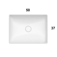 Раковина GLOBO T-EDGE на столешницу без отверстий цвет белый B6R54BI — фото 2, Раковины накладные