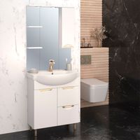 Товар: Зеркальный шкаф ELEGANSE 75 /золото/правый/ AQUA DE MARCO 1075CGELE/R - фото 4 Зеркальный шкаф ELEGANSE 75 /золото/правый/ AQUA DE MARCO 1075CGELE/R — фото 4, Зеркальные шкафы в ванную