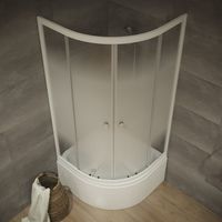 ДО Лайт 90*90 Б (5 мест+сифон D50) арт-Щ0000061801 — фото 2, Душевые уголки четверть круга