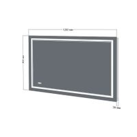 Товар: Зеркало Бриклаер Эстель-2 120 с подсветкой LED, на взмах руки, часы 4627125414336 - фото 2 Зеркало Бриклаер Эстель-2 120 с подсветкой LED, на взмах руки, часы 4627125414336 — фото 2, Зеркала в ванную комнату