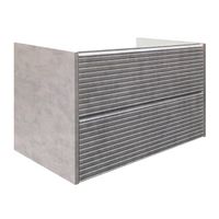 Тумба подвесная PARMA 100 /дымчатый серый/ AQUA DE MARCO 20100GRPAR — фото 4, Тумбы под раковину