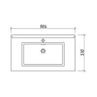 раковина 900x510x250 UV-90 — фото 1, Раковины