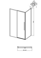 Боковая стенка Grossman Galaxy (90х195) золото сатин,стекло прозрачное, 1 место арт-200.K33.01.90.32.00 — фото 10, Боковые стенки