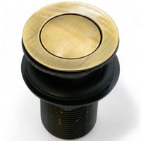 OXFORD См-ль д/раковины моноком., донный клапан "click-clack", ручка белая, бронза арт-19094 — фото 6, Смесители для раковины