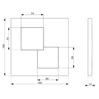 Товар: KK-POL 350/PPC/092-00-00 UNI Пластиковая панель смыва для инсталляции, цвет черный матовый - фото 3 KK-POL 350/PPC/092-00-00 UNI Пластиковая панель смыва для инсталляции, цвет черный матовый — фото 3, Панели