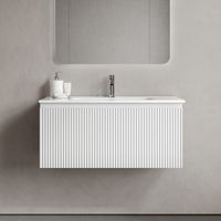 Товар: Тумба подвесная SANCOS Snob R 1.0 890х445х406, c одним ящиком оснащенным доводчиками, Bianco , арт.SNR1.090W - фото 1 Тумба подвесная SANCOS Snob R 1.0 890х445х406, c одним ящиком оснащенным доводчиками, Bianco , арт.SNR1.090W — фото 1, Тумбы под раковину