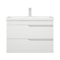 тумба Лотос 80 (Фостер/Como 80) 2 ящика подвесная белая без умывальника арт-MFR80027WT — фото 1, Тумбы под раковину
