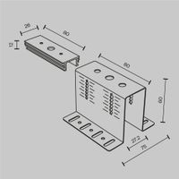Комплектующие для накладной трековой системы Technical арт-TRA034HCB — фото 2, Комплектующие для освещения