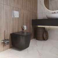 Унитаз подвесной Grossman (520х360х370) безободковый,черный матовый с тонкой крышкой,микролифт,1 место арт-GR-4441BMS — фото 3, Подвесные унитазы