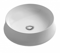 Раковина SIMAS SHARP накладная без отверстий цвет белый SH01 — фото 1, Раковины накладные